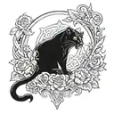 black panther simba tattoo design idea