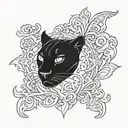 black panther simba tattoo design idea