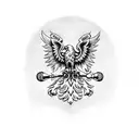 Polish eagle with a microphone tattoo design idea