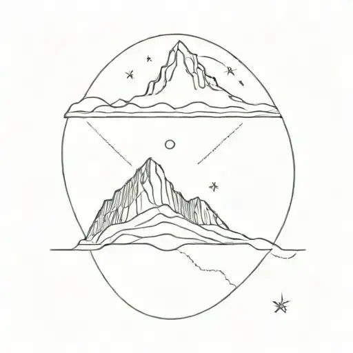 Draw Maslow's hierarchy as an iceberg. Be a minimalist. tattoo design idea