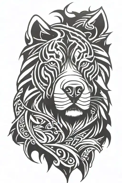 chow chow tattoo design idea