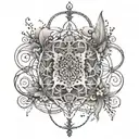 An intricate Unalome design incorporating elements of sobriety and strength tattoo design idea