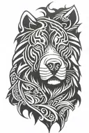 chow chow tattoo design idea