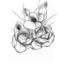 design a tattoo for the memory of my grandparents. they born in the following dates 1939.02.04. 1939.02.05. 1945.01.13.  tattoo design idea