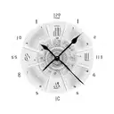 day and time digital clock showing Sunday 10:09 in roman numbers tattoo design idea