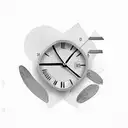 digital clock showing Sunday 10:09 in roman numbers tattoo design idea