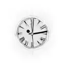 digital clock showing Sunday 10:09 in roman numbers tattoo design idea