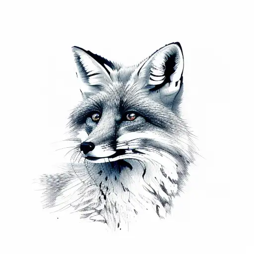 Fox tattoo design idea
