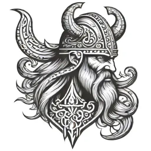 viking thumb to wrist design tattoo design idea