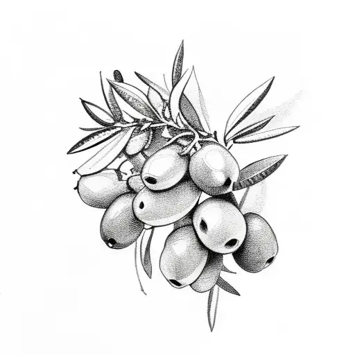 Olive wreath  tattoo design idea