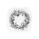 Olive wreath  tattoo design idea