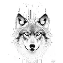 Black Wolf tattoo design idea