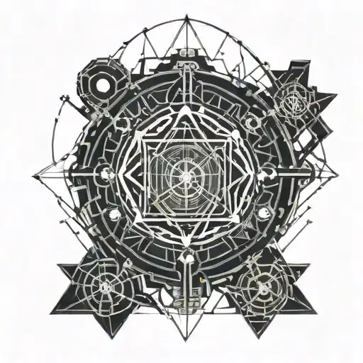 Web style free hand with a lot of open space  tattoo design idea