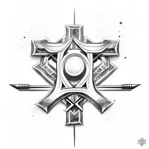 iron cross with words "fuerza y honor" tattoo design idea