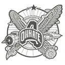 Ohio State Buckeyes logo integrated with a B-17 bomber design tattoo design idea