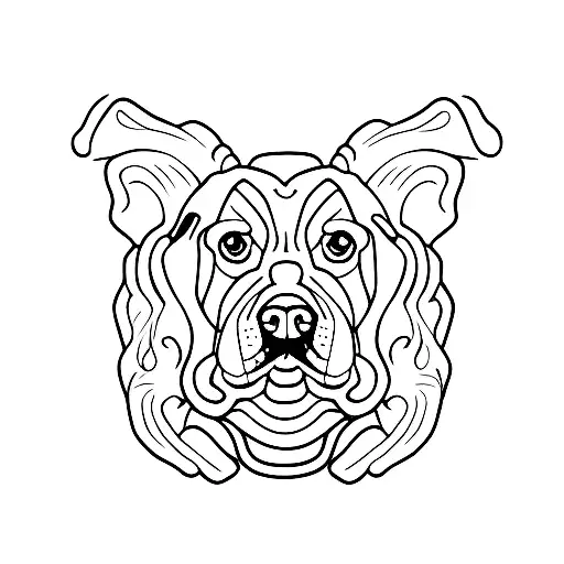 labrador tattoo design idea