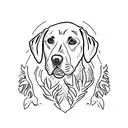 labrador tattoo design idea