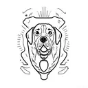 labrador tattoo design idea