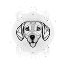 smiling labrador face tattoo design idea