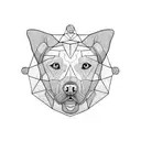 smiling labrador face tattoo design idea