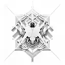 cyber sigilism spider tattoo design idea