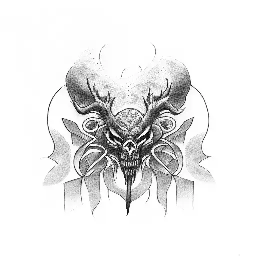 bad omens tattoo design idea