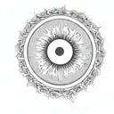 solar eclipse tattoo design idea