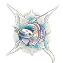 Yin and Yang coy fish tattoo design idea