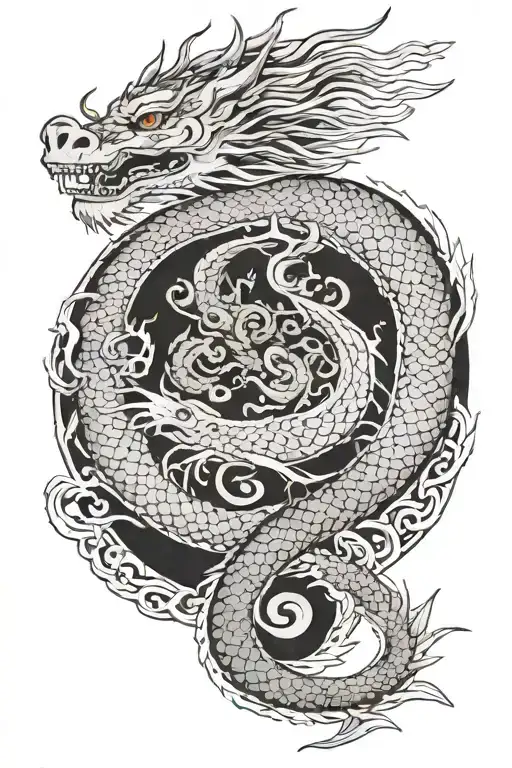 Orthodox Christianity "Christos arnesti" dragon tattoo design idea