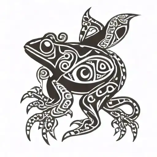 Tribal coqui island tribal tattoo design idea