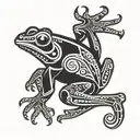 Tribal coqui island tribal tattoo design idea