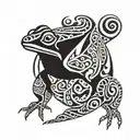 Tribal coqui island tribal tattoo design idea