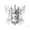 Freya goddess  tattoo design idea