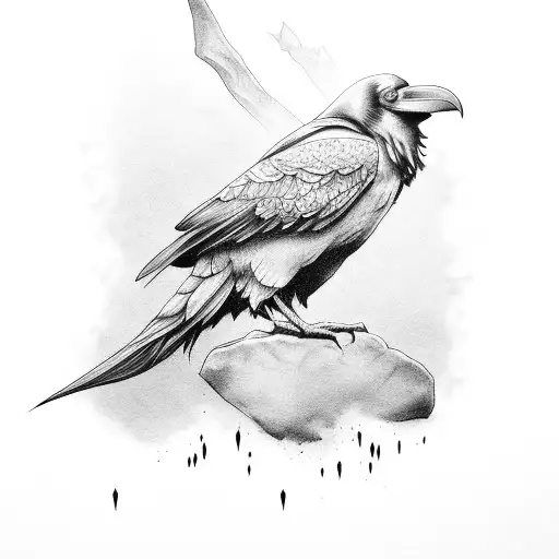 Raven, nevermore tattoo design idea
