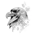 Raven with nevermore tattoo design idea