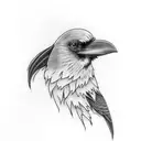 Raven with nevermore tattoo design idea