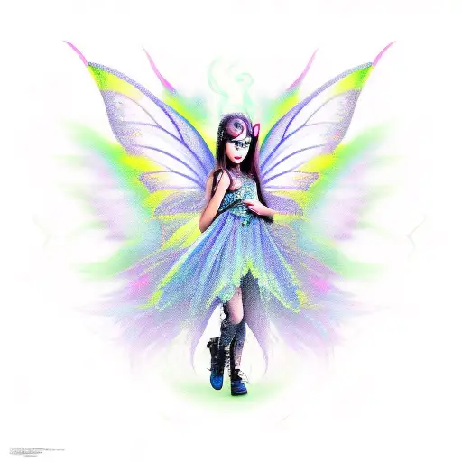 evil fairy  tattoo design idea