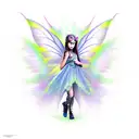 evil fairy  tattoo design idea