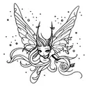 fairy dark tattoo design idea