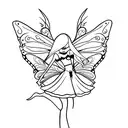 fairy dark tattoo design idea