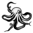 cute octopus  tattoo design idea