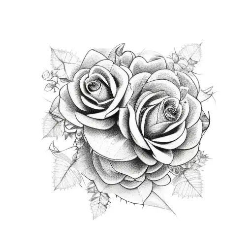 vine with flowers and thorns, twisting around the whole arm tattoo design idea