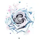 rose fire tattoo design idea