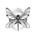 flowers, dragonfly, tattoo design idea