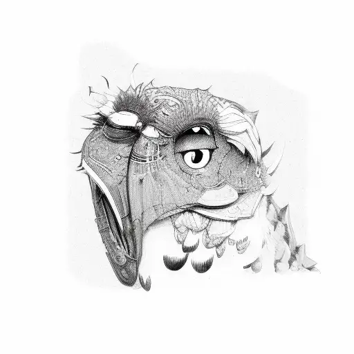 doodle boy speaking  tattoo design idea