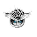 change eye color to yellow  tattoo design idea