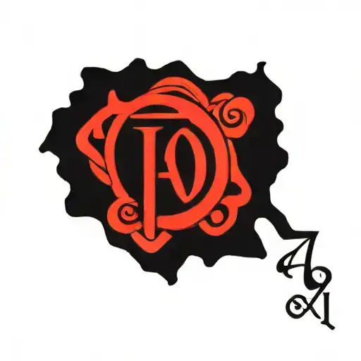 alpha omega greek letters tattoo design idea