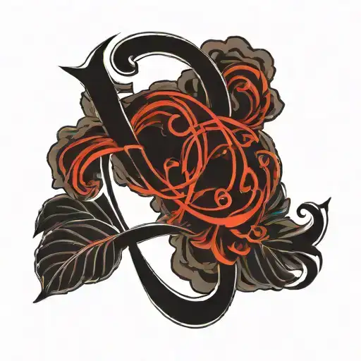 alpha omega greek letters tattoo design idea