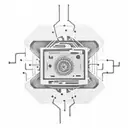 A tattoo of a cassette tape intertwined with a winding road and computer code tattoo design idea