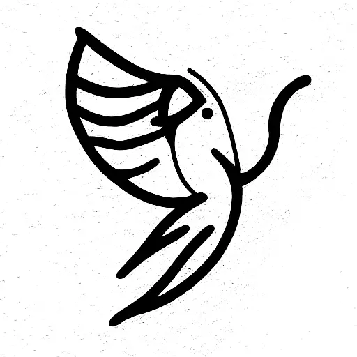 mix between person and bird tattoo design idea
